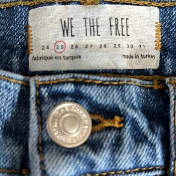 We The Free Stella High Rise Button Fly Skinny Jeans - Size 25 - Picture 4 of 8